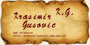 Krasimir Gušović vizit kartica